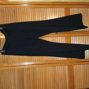 Womens black slacks with side pockets, no belt loops
